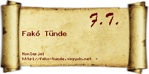 Fakó Tünde névjegykártya