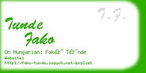 tunde fako business card